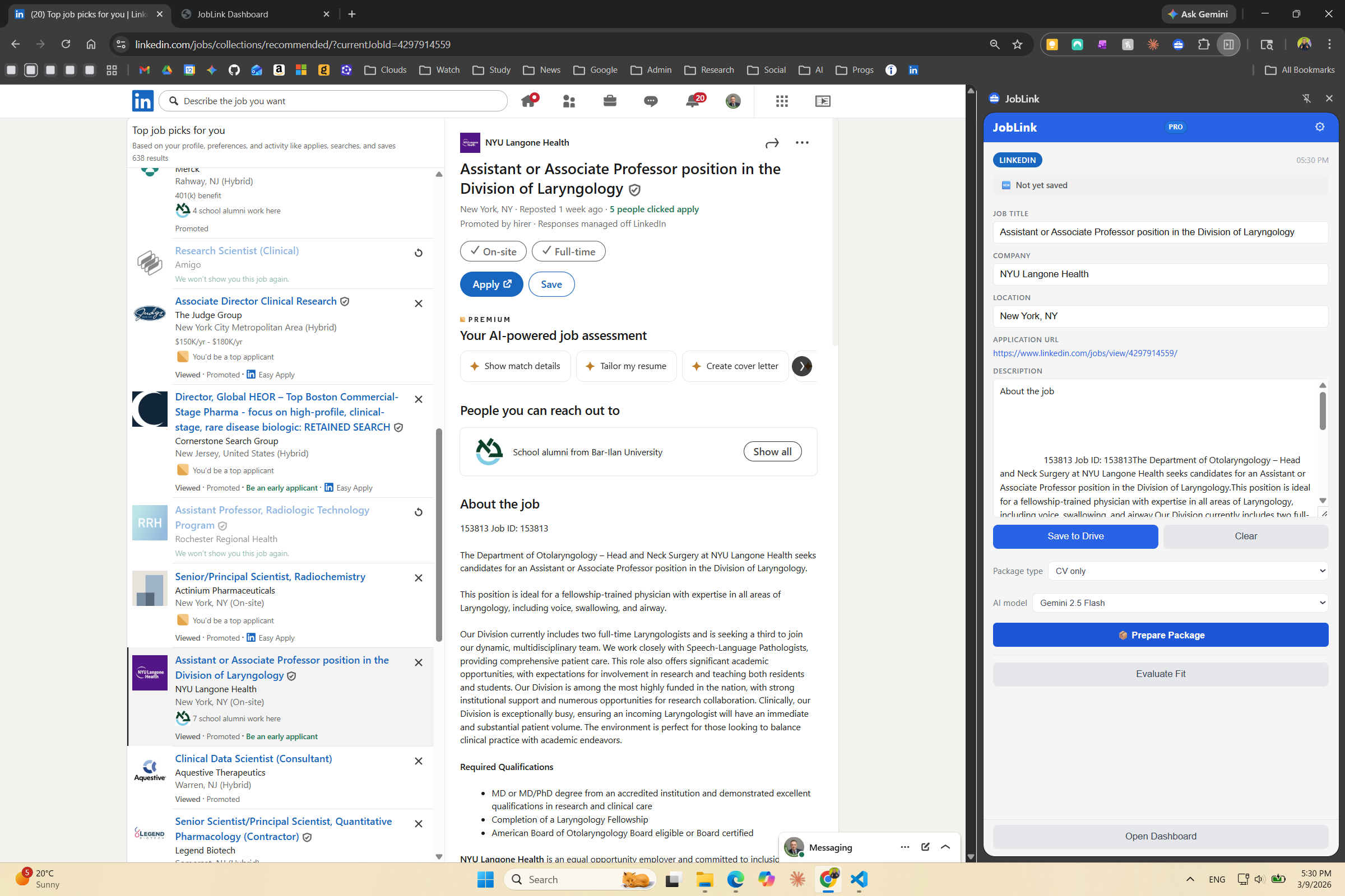 JobLink Dashboard Overview